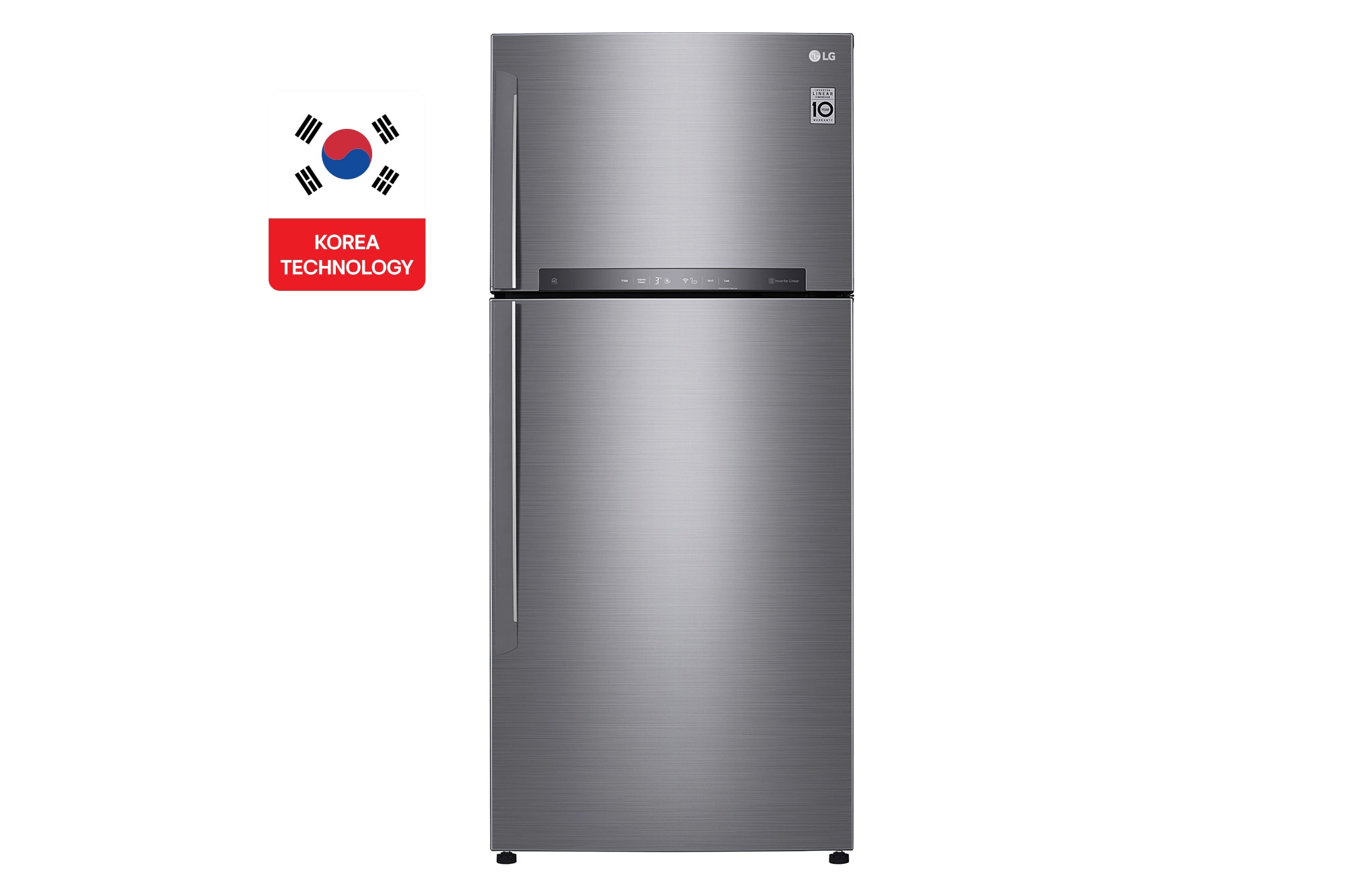ثلاجة إل جي GN-H722HFHL الفضية — صورة المنتج الرسمية 1