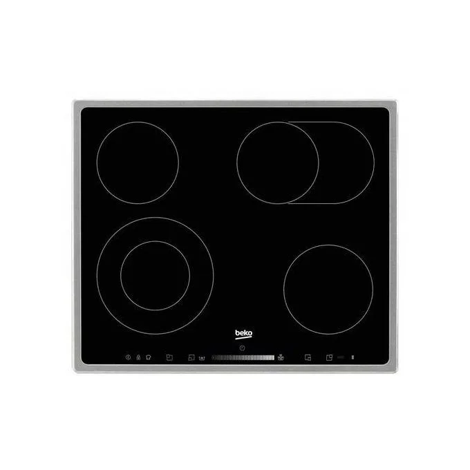 مسطح بيكو 60 سم 4 شعلة كهرباء زجاج اسود HIC64503TX